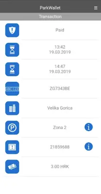 ParkWallet android App screenshot 1